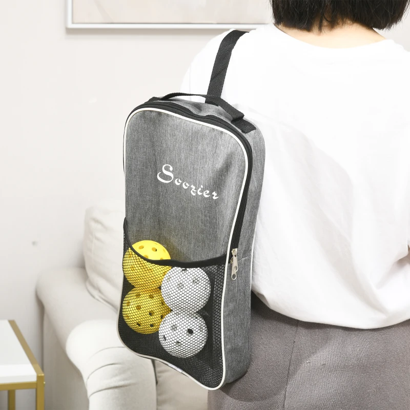 SPORTNOW Pickleball-Set, 2 Schläger aus Karbongewebe mit Wabengitter-Kern, 4 Bälle, Tragetasche