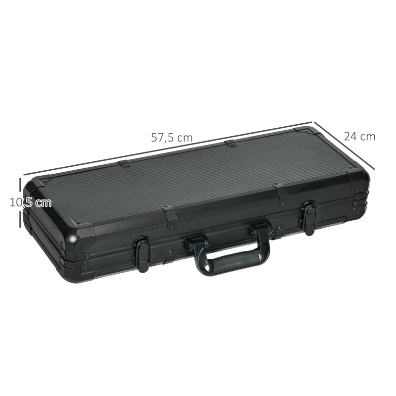 SPORTNOW Mallette de Poker Coffret de Poker Complet, avec 500 jetons 5 dés 2 Jeux de Cartes 3 boutons