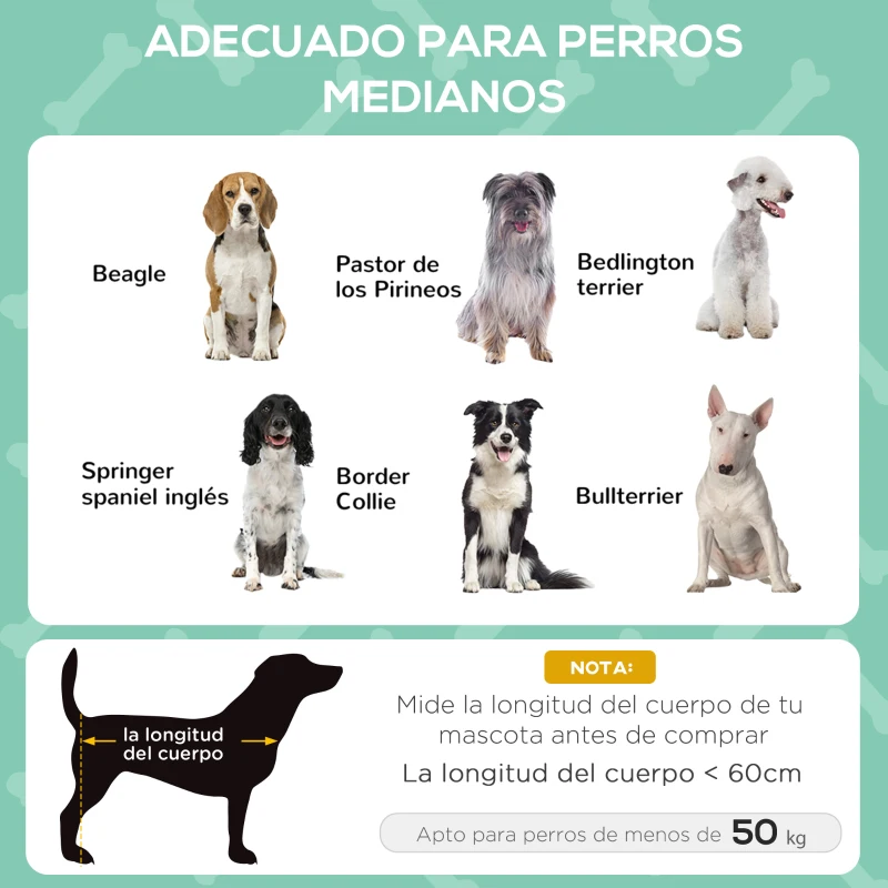 PawHut Cama Elevada para Mascotas Portátil con Toldo Extraíble Tela Transpirable al Aire Libre para Interior y Exterior 76x61x73 cm Gris