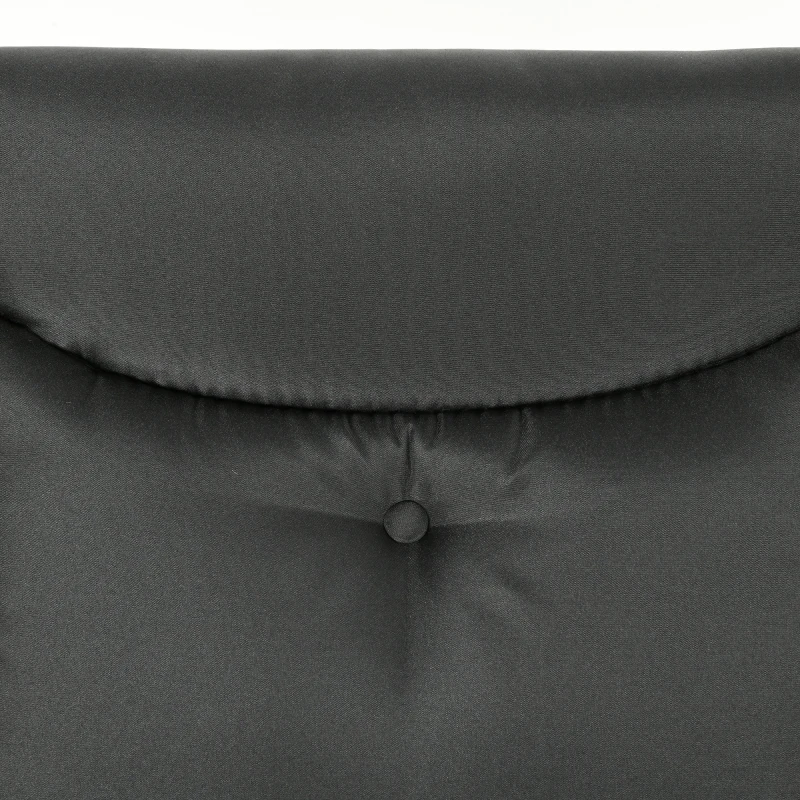 Outsunny Hollywoodschaukel, Schaukelbank, 3-Sitzer Gartenschaukel mit verstellbarem Sonnendach, 278 x 135 x 177 cm, Schwarz