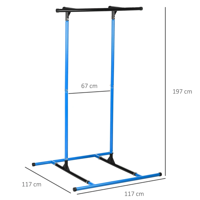 HOMCOM Barre de traction tour de musculation multifonction charge max. 100 Kg 117 x 117 x 197 cm