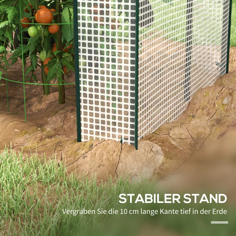 Outsunny Gewächshaus Treibhaus Frühbeet, wetterbeständig, aufrollbare Tür, 100 cm x 80 cm x 150 cm, Weiß + Grün