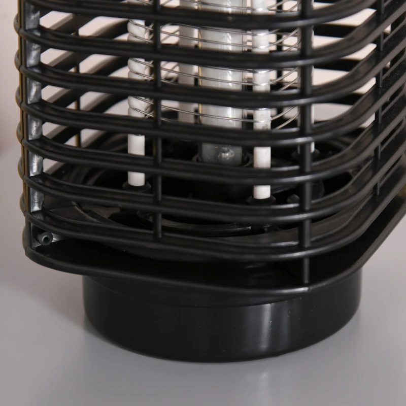 Outsunny Lámpara Antimosquitos Eléctrico 3W Mata Mosquitos Eléctrico UV Efecto 30 m² para Jardín Terraza Patio 11x11x26 cm Negro