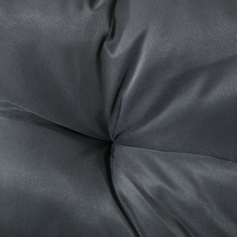 Outsunny Gartenmöbel-Set, 4-teilig, Sofa, 2 Stühle, Tisch mit Glasplatte, Metallgestell, Polyrattan, Anthrazit