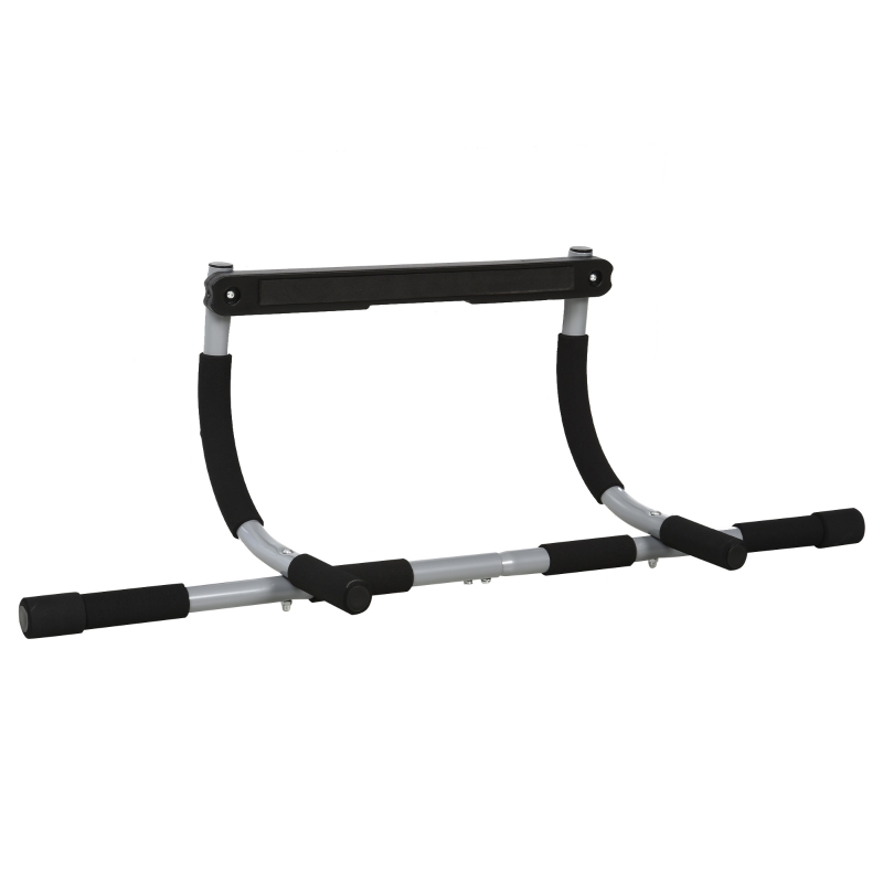 HOMCOM Pull-Up Bar for Doorway, Home Fitness Door Horizontal Push up Bar for Indoor Gym Upper Body Workout, Grey
