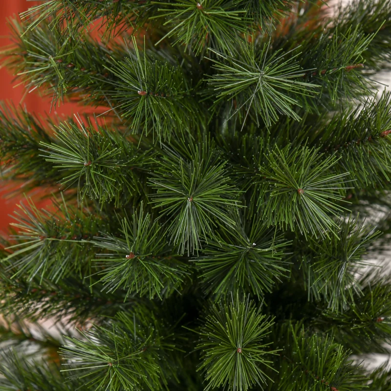 HOMCOM Árbol de Navidad Artificial 150 cm Ignífugo con 367 Ramas Hojas de PVC Decoración Navideña para Interiores Verde