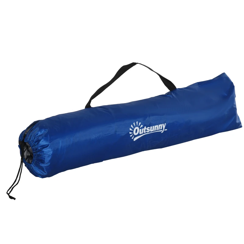 Outsunny Tenda da Spiaggia Pop Up per 2 Persone con Finestre, in Fibra di Vetro e Poliestere, 220x173x120 cm, Blu Giallo