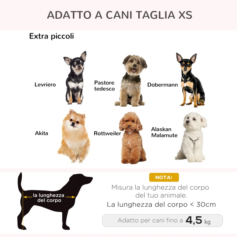 PawHut Cuccia per Cani di Taglia Piccola (Max 10kg) con Cuscino, 70x47x30cm - Grigio Antracite