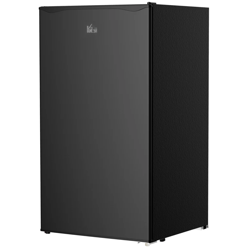HOMCOM Under Counter Fridge, 91L Small Fridge with Chiller Box, Removable Shelf, Reversible Door, Adjustable Legs, Mini Refrigerator, Black