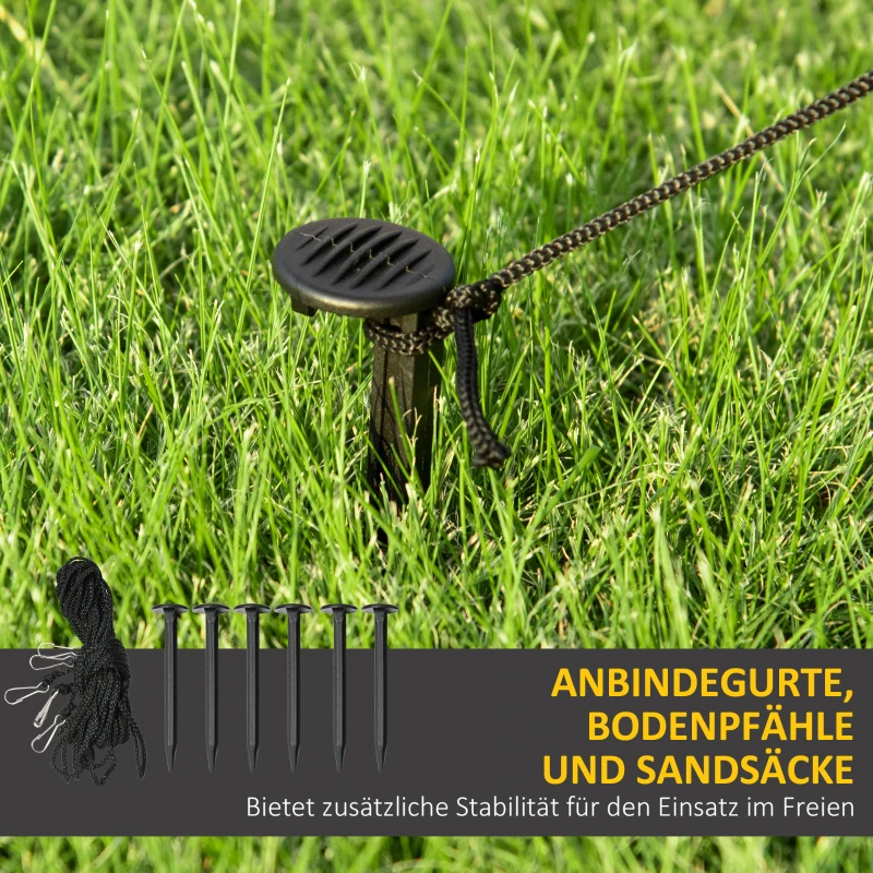 Outsunny Aufblasbare Weihnachtsdekoration 110 cm x 110 cm x 150 cm inkl. Bodenspieße, Heringe u. Sandsack Blau