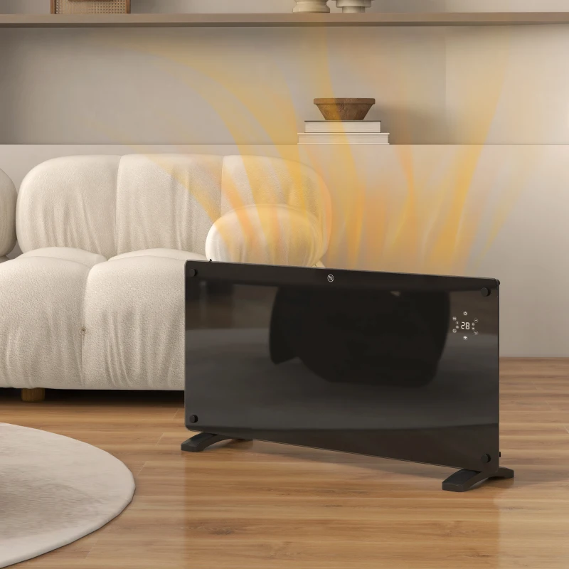 HOMCOM 2000W 5-35℃ Smart Control Heater - Black