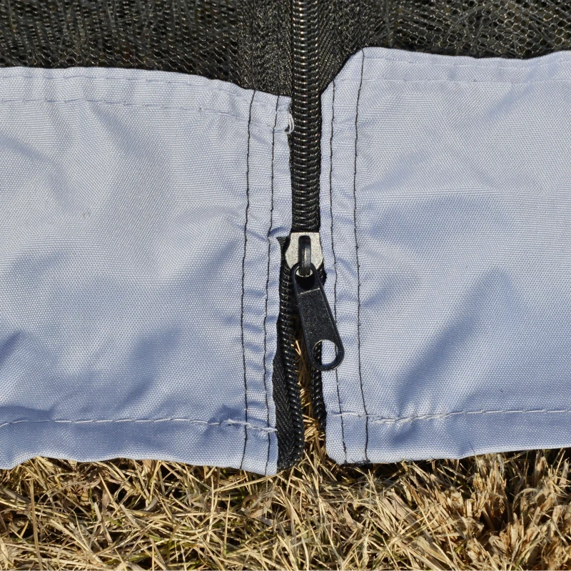 Outsunny Gartenpavillon Pavillon Festzelt Partyzelt wetterfest Zelt mit Moskitonetz Metall + Polyester Grau 3 x 3 m