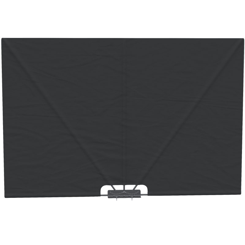 Outsunny Seitenmarkise, wetterbeständig, klappbar, 237 cm x 160 cm, Dunkelgrau