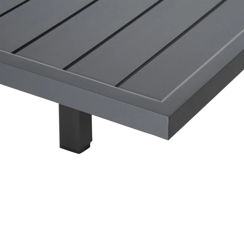 Outsunny Tavolo da Giardino Allungabile per 8-10 Persone, in Alluminio, 135-270x90x75cm, Grigio