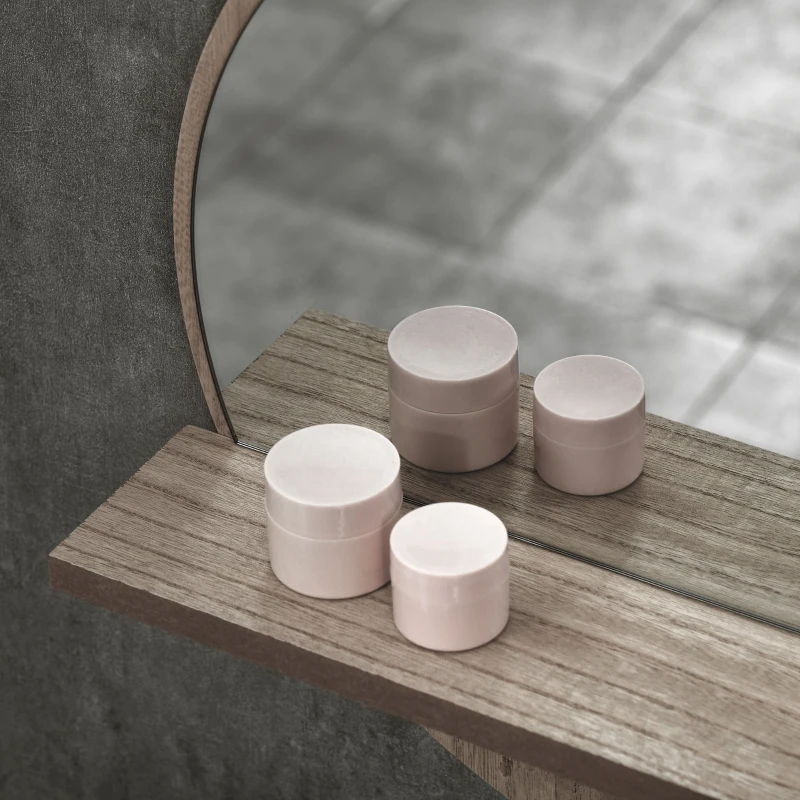 kleankin 45cm Round Home Mirror, with Shelf - Grey Wood-Effect