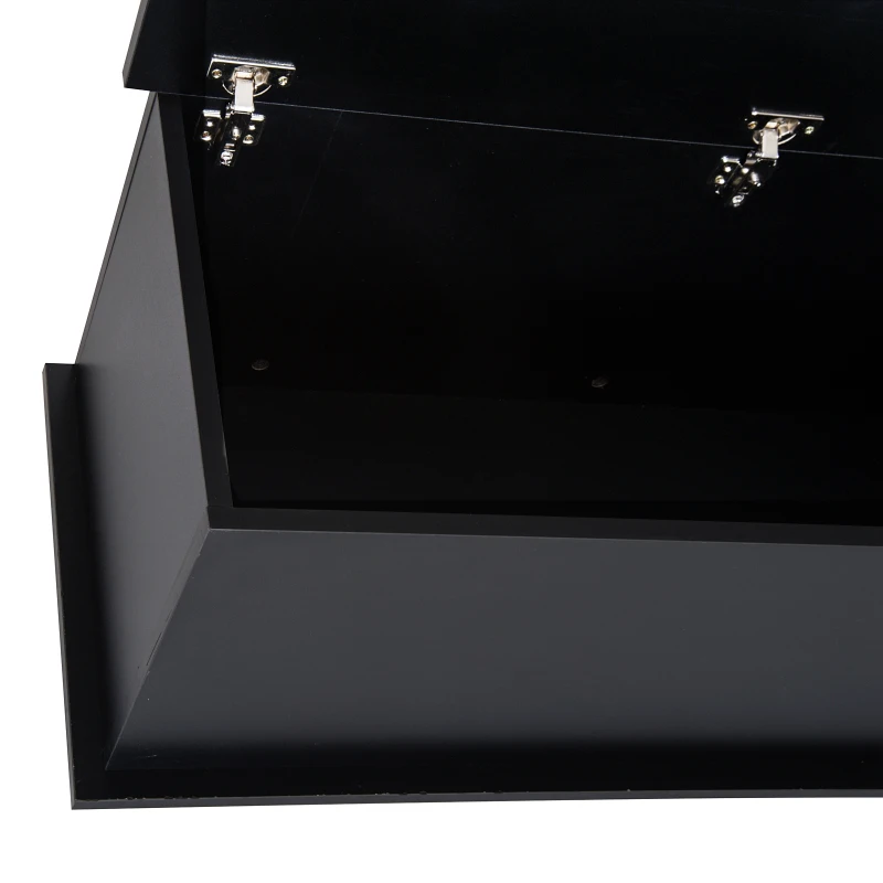 HOMCOM Arcón de Almacenamiento con Tapa Carga Máx. 120 kg para Dormitorio Salón 100x40x40 cm Negro