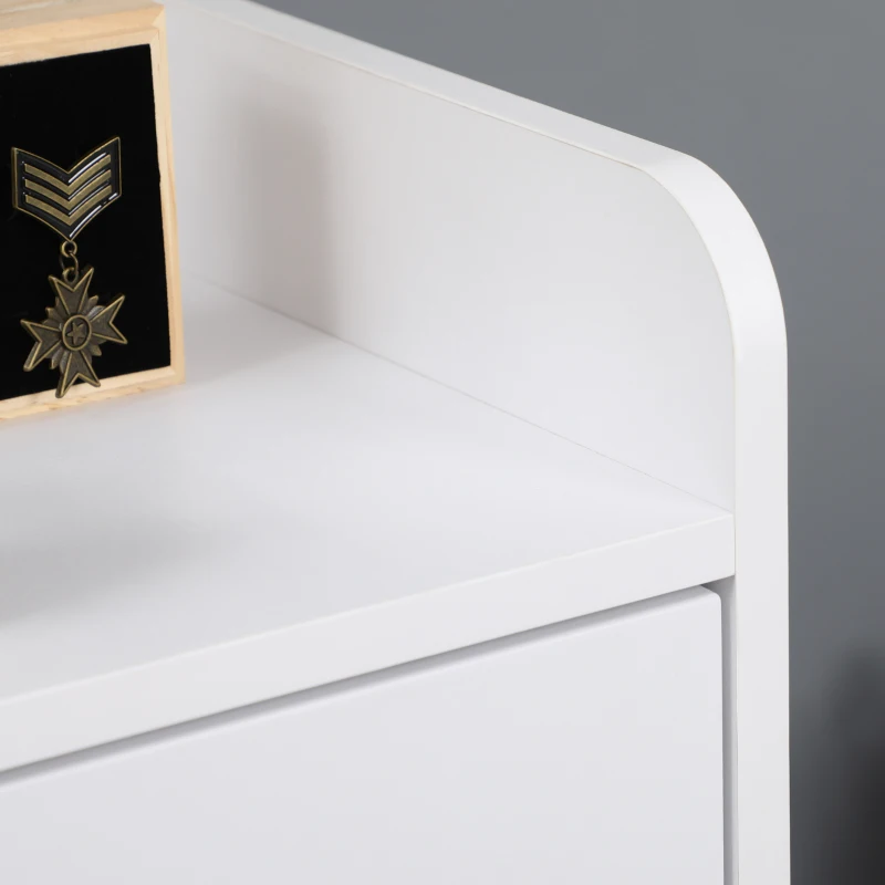 HOMCOM Vitrina de Salón Estantería Librería con Puertas de Vidrio Estante Ajustable Bisagras de Cierre Suave 60x30x116cm Blanco