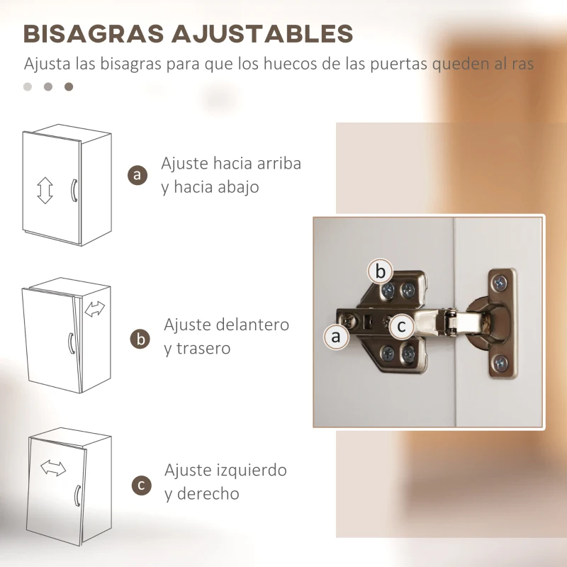 HOMCOM Alacena de Cocina Armario de Almacenaje Multifuncional con 4 Puertas y Estantes Ajustables 60x30x171 cm Blanco