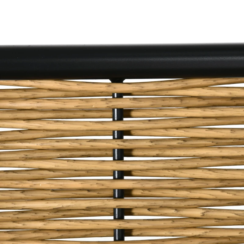 Outsunny Gartenmöbel-Set aus PE-Rattan, PE-Rattan-Lounge-Set, 5tlg., Schwarz +Braun + Grau