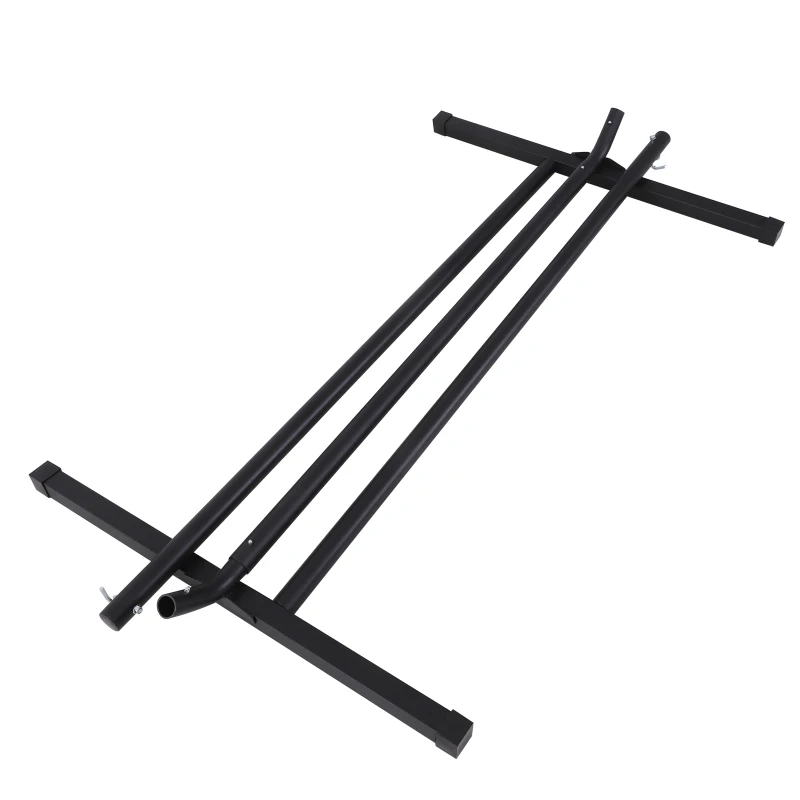 Outsunny Support Pied de hamac Structure Robuste métal époxy Noir dim. 3,60L x 0,92l x 1,12H m
