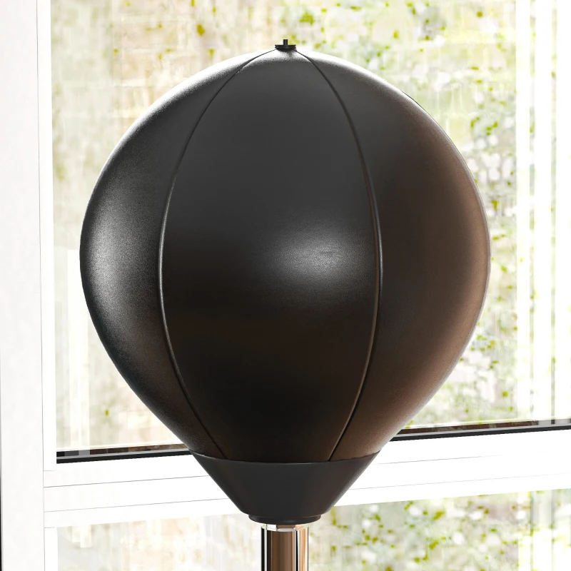 HOMCOM Punchingball-Set für Jugendliche, höhenverstellbar, inkl. Boxhandschuhe und Pumpe, Schwarz