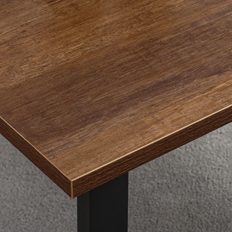 HOMCOM Table basse rectangulaire table de salon style industriel pied métal et plateau aspect bois 100 x 60 x 50 cm