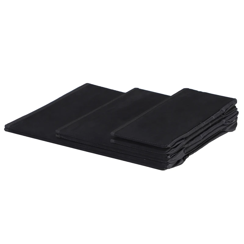 PawHut Escalier pour chien animaux pliable rampe 3 marches polaire amovible coffre interne rangement dim. 51L x 40l x 50H cm MDF polaire marron noir