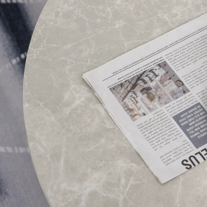 HOMCOM Lot de 2 tables basses gigognes empilable design industriel pieds en métal gris