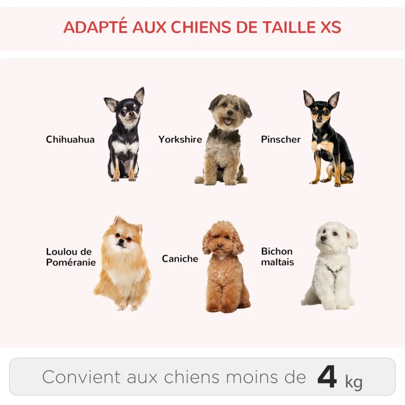 PawHut Sac de transport à roulettes pour chien 2 en 1 trolley chariot sac à dos pour chien chat avec poignée téléscopique, sacs de rangement, aérations, attache de sécurité, 42 x 25 x 55 cm, rouge