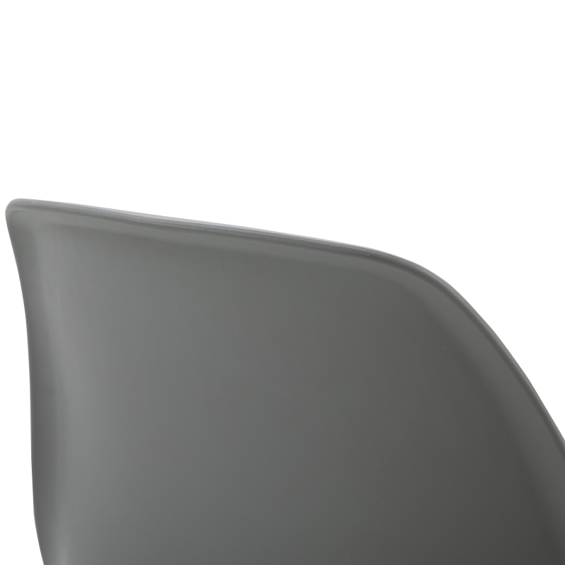 Lot de 2 chaises design néo-rétro Eiffel piètement métal assise dossier polypropylène