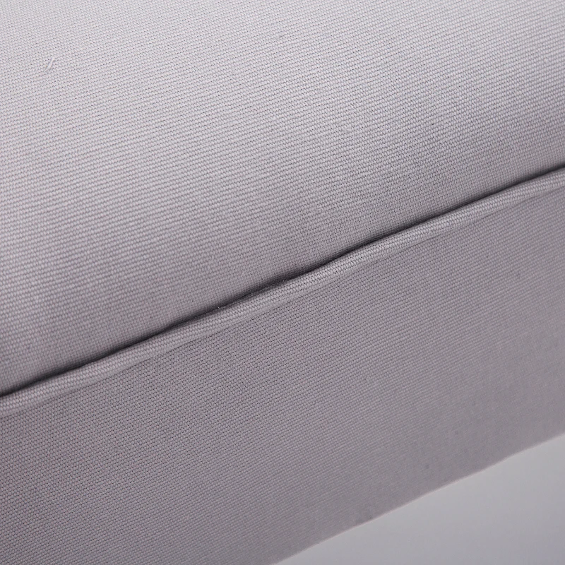 HOMCOM Bettbank, Polsterbank, Sitzbank, Flurbank für Schlafzimmer, bis 130 kg Belastbar, Segelstoff, Grau, 102 x 36 x 51 cm