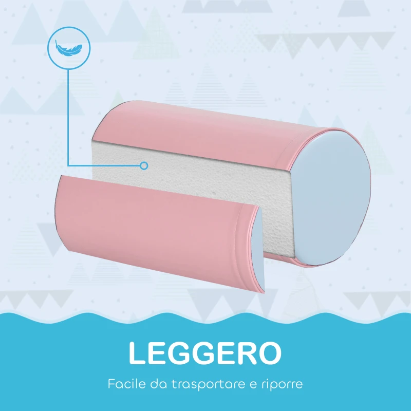 HOMCOM Set Costruzioni Morbide per Bambini 1-3 Anni con 5 Blocchi Colorati in Finta Pelle e Schiuma Multicolore