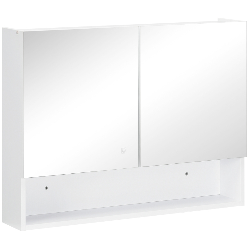 Espejo de Baño con Luz LED de Pared con Puertas Armario baño Botiquin 3 Modelos