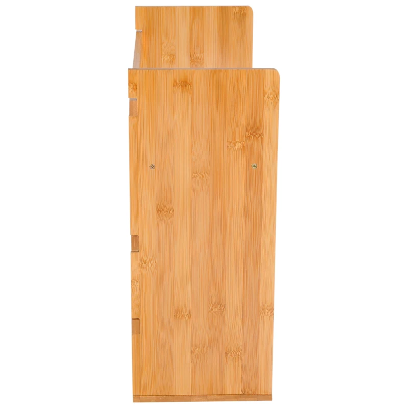 HOMCOM Organizador de Escritorio Mesa de Bambú Estantería Sobremesa Estante de Almacenamiento Multifuncional para Oficina Libros 48x19.5x46cm