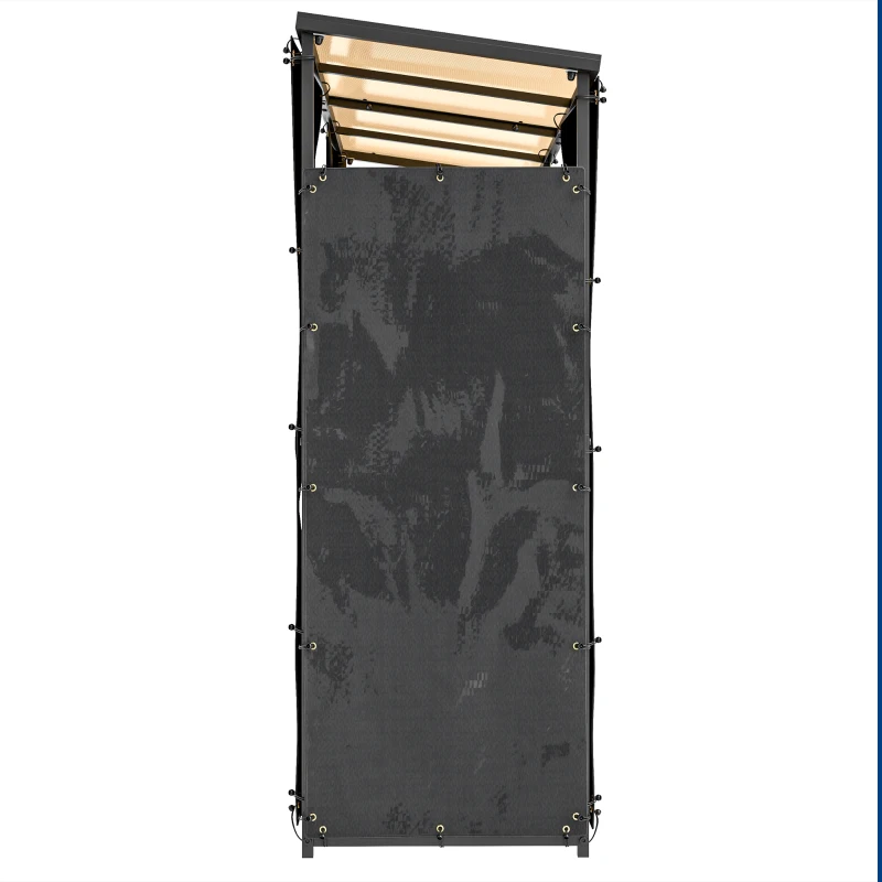 Outsunny Abdeckung für Brennholzregal, 2er-Set, wetterfest & staubdicht, 148 x 62 cm, Schwarz