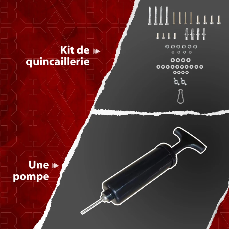 SPORTNOW Plateforme murale avec poire de vitesse sac de frappe pour entraînement de boxe, hauteur ajustable pivotant à 360°