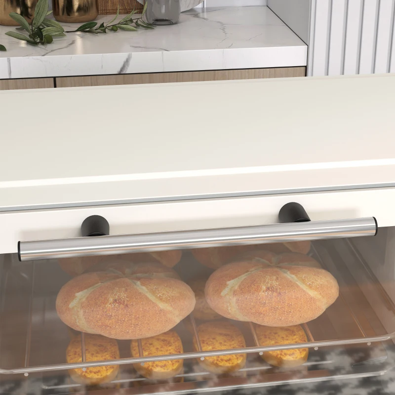 HOMCOM Minibackofen, 9 L Mini-Ofen mit Backblech, Grillrost, mit einstellbarer Temperatur und Garzeit, Edelstahl, Cremeweiß(m-9)