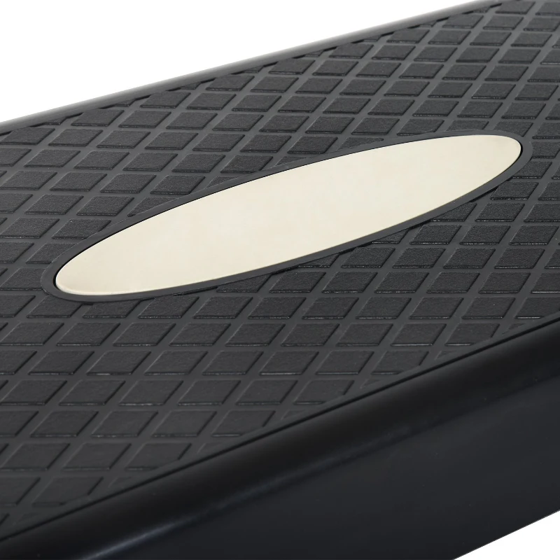 HOMCOM Step Fitness per Aerobica con Altezza Regolabile 10-15 cm, 68x29cm Nero e Rosso