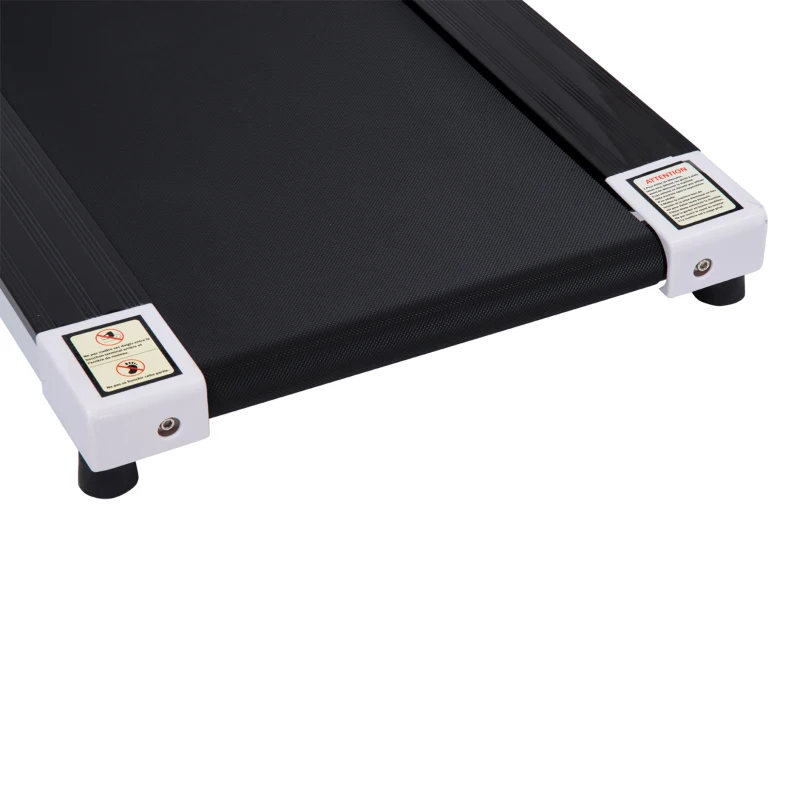 HOMCOM Folding Treadmill with Incline, Walking Pad Treadmill for Home, 1-10km/h Under Desk Running Machine with LCD Display and Wheels, No Assembly, White