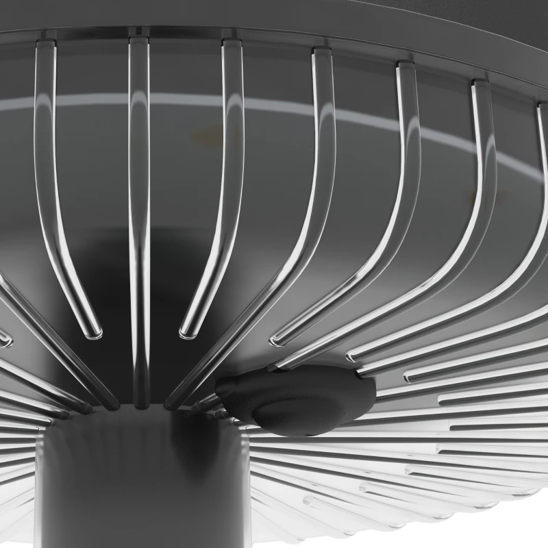 Outsunny Solar Gartenleuchten, wasserdicht, Warmweiß LED, 10-12h Betriebszeit, Schwarz