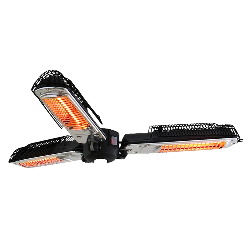 Outsunny Electric Umbrella Parasol Mounted Infrared Heater 2000W outdoor Gazebo Outdoor Use