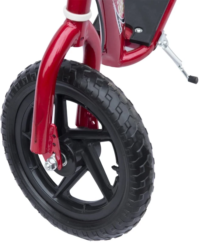 HOMCOM Trottinette patinette Enfants à partir de 5 Ans pneus 30 cm Guidon réglable poignée Frein et béquille Acier Rouge