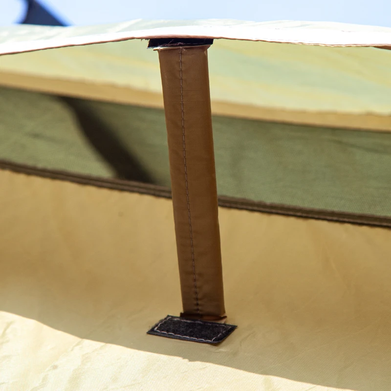 Outsunny Tienda de Campaña Familiar tipo Túnel 6 Personas Tienda Camping Impermeable PU3000 mm Resistente al Viento Solar Bolsa de Transporte Asa para Trekking Camping Playa 455x320x215 cm Verde