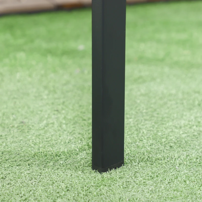 Outsunny Gartenmöbel-Set für 2 Personen inkl. 1 Tisch, 2 Stühlen, Gartengarnitur, Bistro-Set, HDPE Schwarz