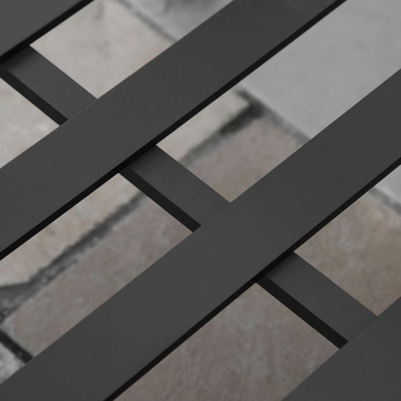 Outsunny Ensemble salon de jardin 4 pièces canapé 2 places + 2 fauteuils + table basse plateau à lattes 8 coussins rembourrage épais déhoussables aluminium gris noir