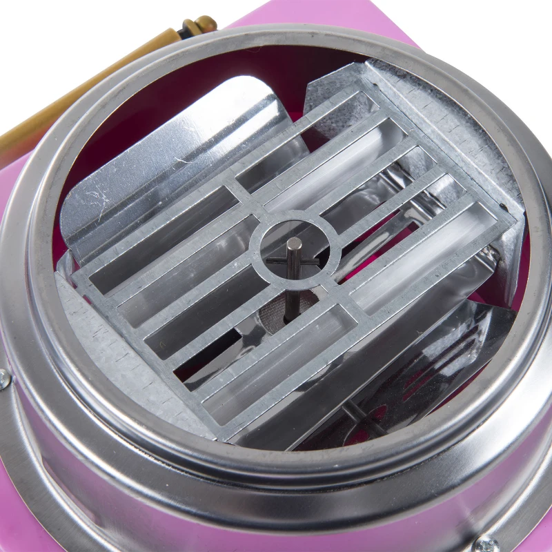 HOMCOM Zuckerwattemaschine Zuckerwattegerät 450-550 W Zuckerwatte 2 Heizröhren mit 10 Stäbchen Edelstahl Alu (Modell 2/Pink)
