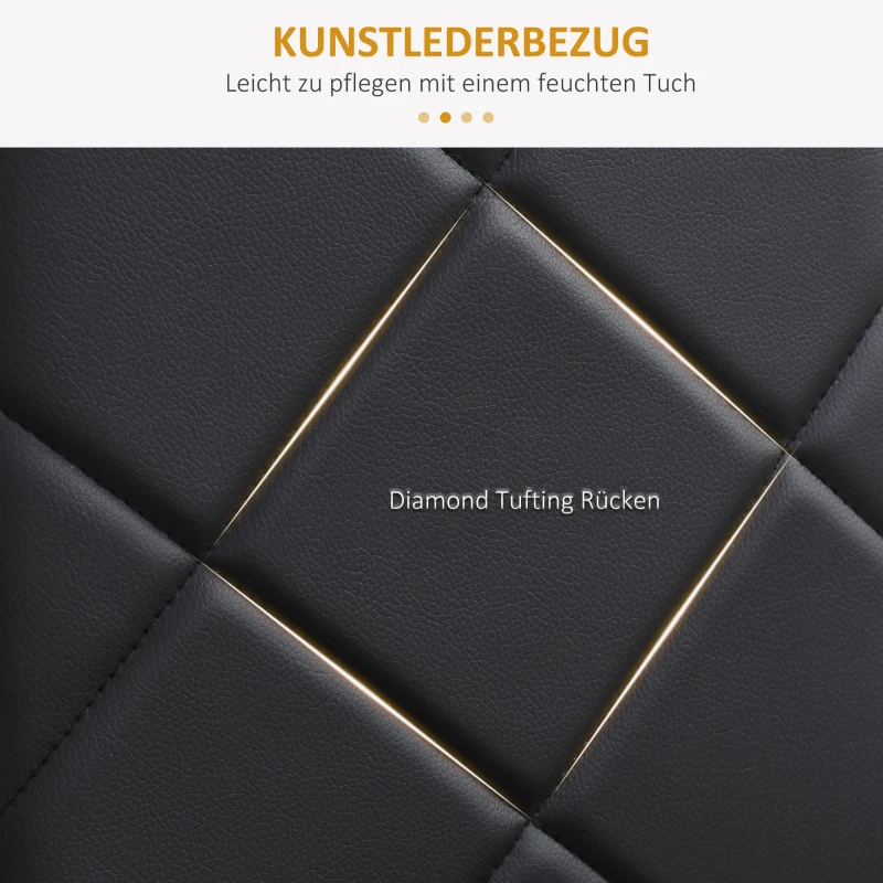 HOMCOM 4er-Set Stühle Esszimmerstühle Küchenstühle, modernes Design, 41 cm x 50 cm x 97 cm, Schwarz