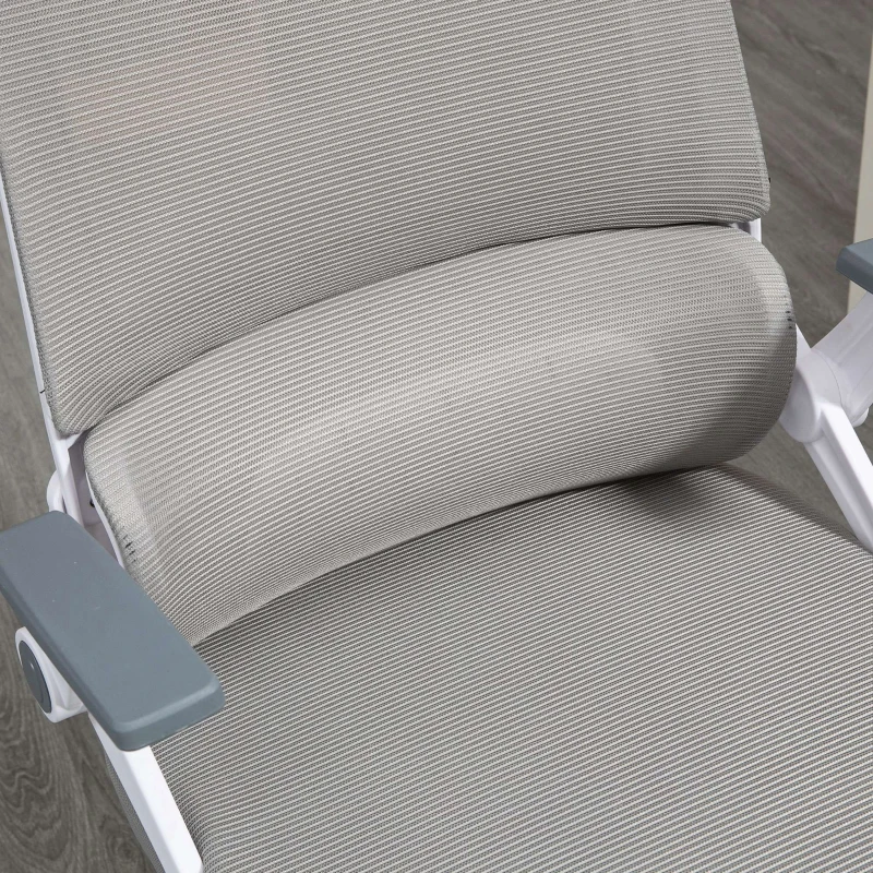 Vinsetto Silla de Oficina de Malla Silla de Escritorio Giratoria Altura y Reposacabezas Ajustable 58x61x102-119 cm Gris(m-9)