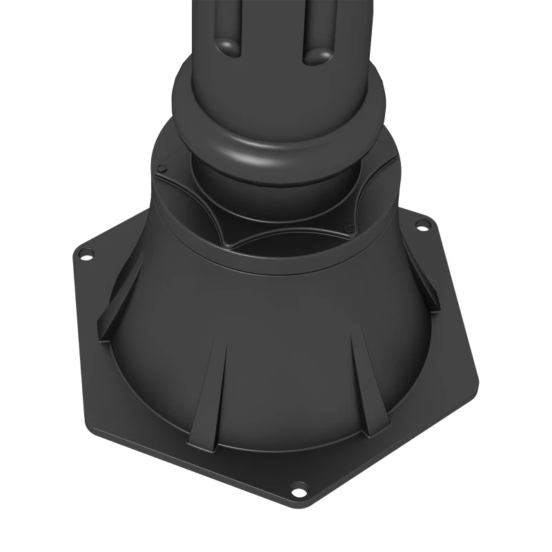 Outsunny Lampe de jardin lampadaire d'extérieur lampe d'extérieur Hongkong abat-jour verre culot E27 aluminium Ø23 x 114H cm noir