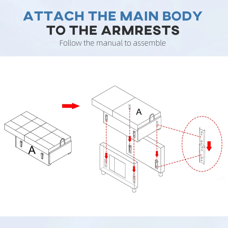 HOMCOM Linen-Look Single Chair Bed - Black